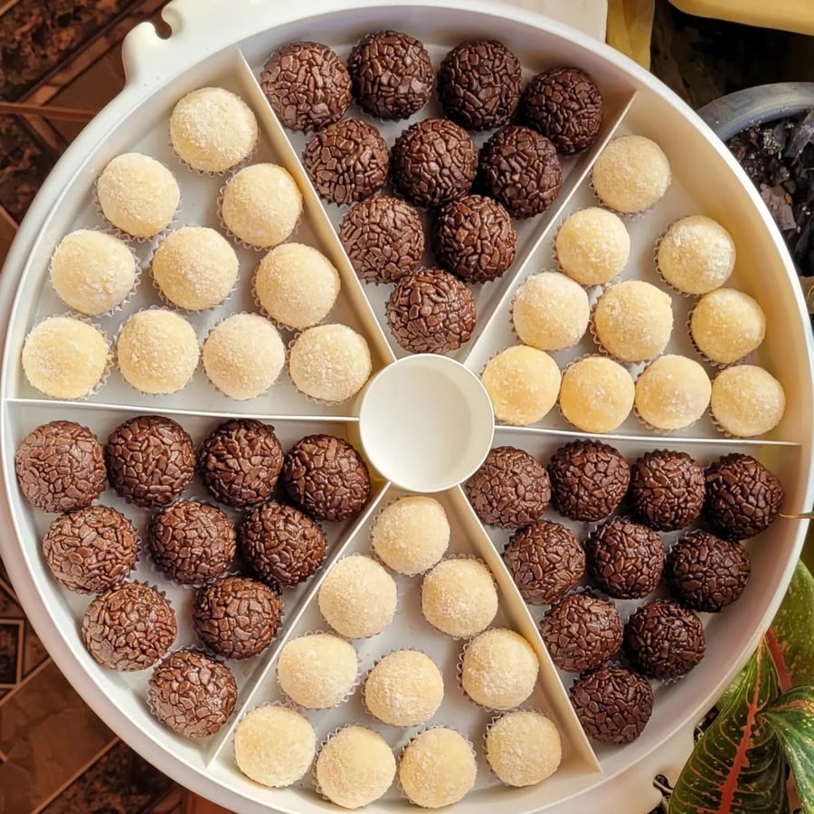 Doces em bandeja